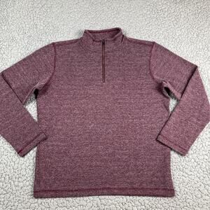 Gap 1/4 Zip Pullover Sweatshirt Mens Large Heather Red Dress Outer Layer